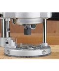Beefy 2 1/4 Hp Plunge Router Kit With Sturdy Fixed Base And Electronic Variable Speed Control close-up view of the base and motor components.