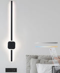JGSYD Led Dimmable Wall Lamp with Remote Control Wall Lights 2700K-6500K Indoor Long Strip Wall Sconce Aluminum Acrylic, mounted.