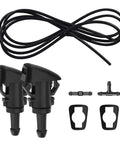 Plug And Play Windshield Washer Nozzles Kit With Jet Sprayers And 2 Meter Fluid Hose Connector Easy Install Washer Hose Kit