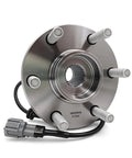 Front view of Front Wheel Bearing Hub Assembly Fits Nissan Frontier 2005 Through 2025, Pathfinder 2005 Through 2012, Xterra 2005 Through 2015, Suzuki Equator 2009 Through 2012 Front 4WD 6 Lug ABS 515065 Durable Replacement For 4x4 Performance And Smooth Rides with ABS sensor and 6-lug bolt pattern.
