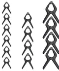 14 Piece Nylon Spring Clamp Set For Photography, Woodworking And Crafts, Includes Six 3-3/8 Inch Clamps, Four 4-1/2 Inch Clamps