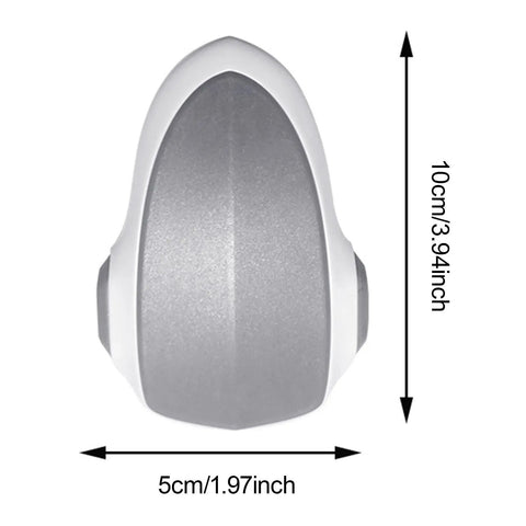Top view of Easy Install No Drill Child Proof Lock with dimensions 10cm x 5cm, heat resistant plastic, universal safety protector
