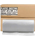 Beefy Heavy Duty 6 Mil Clear Plastic Sheeting Roll 20 Ft By 100 Ft Vapor And Moisture Barrier Tarp in package