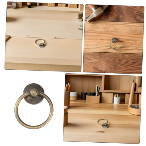 8 Pack Old School Vintage Metal Drop Ring Drawer Pulls Zinc Alloy Handles For Dressers And Cabinets Antique Style