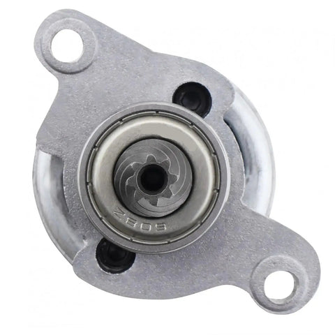 Pro Grade Rs550 21V Dc Gearmotor with 8 Tooth Conical Saw Drive close-up view showing the coupling and mounting features.