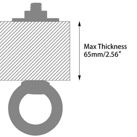 Heavy Duty Stainless Steel Eye Bolts 4 Pack With Nuts And Washers M8 By 76mm For Boat Hanging Swing Tie Downs And Outdoor Lifting Marine Grade 304 Stainless Each Rated About 308 Lbs Safe Load Rugged Marine Hardware, max thickness 65mm