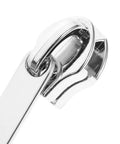Close-up of Double Layer Explosion Proof Zipper Pull Replacement Tabs With Lock Hole For Suitcase Luggage, metal material, heavy-duty design.