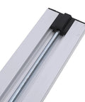Heavy Duty Aluminum Straight Edge Guide For Circular Saws Featuring A Rock Solid Rubber Clamp and Non Slip Rail close-up view of the aluminum track.