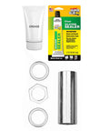 DIY Friendly Front Load Washer Bearing And Shaft Kit 19 Piece Set includes grease, sealer, and metal components for repairs