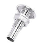 Stainless Steel Marine Thru Hull Fitting Beefy Boat Drain Connector For Bilge Drainage And Cooling System Easy Installation 3/8 Inch