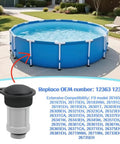 Air Jet Valve And Cap Replacement Kit For Pool Jet Systems Compatible With Models 26165EH 26167EH 26175EH 26183MW 26191EH