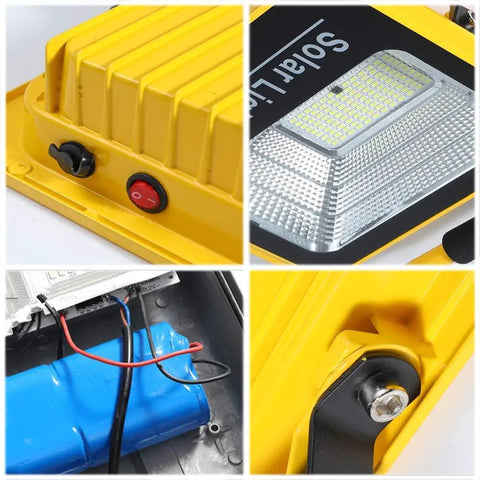 Spot Lighting 100W Rechargeable Led Work Light Portable Floodlight 600, showing control buttons and interior battery.