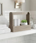 Real Reclaimed Barnwood Tote Carry All Planter Box For Indoor And Outdoor Farmhouse Decor Accent on bathroom shelf