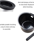 Top Shelf Coffee Knock Box With Shock Absorbing Base And Detachable Snag Free Knocker Bar 700Ml showing anti-skid bottom and detachable knocker.