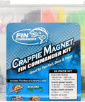 Fin Commander Slab Curly 86 Piece Kit For Pan Fish, Bass And Trout in plastic case with visible lures and jig heads