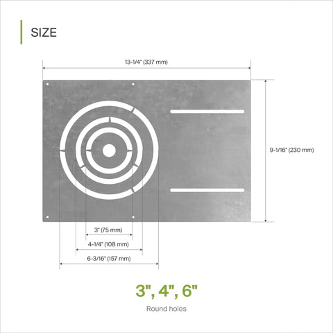 24 Pack 18 Inch New Construction Mounting Plate With Round Holes For 3 4 6 Inch LED Recessed Lights, Galvanized Steel Rough In Plate