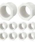 10 Pack One And A Quarter Inch To One Inch PVC Reducer Bushing Fittings Socket To Socket Schedule 40 Furniture Grade Budget Friendly Durable For Home Plumbing Sewer Irrigation And Industrial Pipe Connections, 10 white bushings