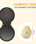 Bear 11.8 Inch 1500W Electric Smokeless Indoor Grill With Adjustable Temp Control Nonstick Pan top view showing compact size and two-sided use.