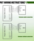 Wiring diagram for Plug And Play 3 Axis CNC Controller Kit With Nema 23 Stepper Motor 57x76mm 270 Oz-In TB6600 Driver connection