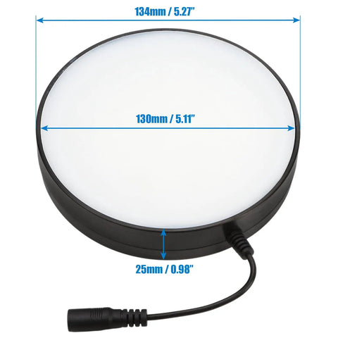 LED Ring Light Illuminator For Lab Microscopes With Adjustable Brightness From Dim To Full White Pure LED Light And Power Adapter Replacement Accessory For Stereo Microscopes US Plug And Play Ready, 134mm x 25mm