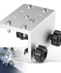 90 Degree Boat Track Mount Bracket For Versatrack, Cannon, Lund, Scotty, Ranger And More Aluminum Pre Drilled Gunnel Track Mount For Rod Holders And Marine Accessories. Aluminum bracket with black knobs