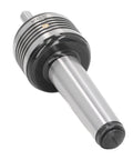 MT4 Live Center With Straight Shank Pro Grade Balance Beefy Ball Bearing Assembly in high carbon steel, front view for lathe tailstock