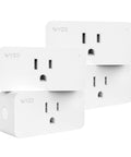 Four Pack Two Point Four GHz WiFi Smart Plugs For Voice Control That Play Nice With Alexa And Google Assistant No Hub Required IFTTT Compatible Remote On Off Via App White
