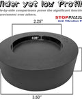 Anti Vibration Pads For Washer And Dryer Heavy Duty Rubber Floor Pad Set, low profile design with dimensions shown