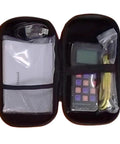 Rock Solid Portable Digital Leeb Hardness Tester in compact case with accessories and user manual for metal testing.