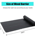 Heavy Duty 6 By 300 Ft Weed Barrier Landscape Fabric Three Point Two Oz ground cover roll displayed with dimensions.