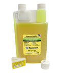 Mastercool 32 oz universal UV dye bottle with yellow dye for HVAC/R; includes cap and instruction card