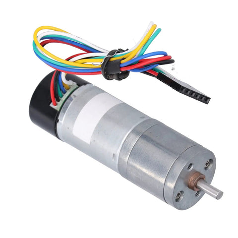 DC Geared Motor With Encoder Feedback For DIY Robotics And Smart Car Builds Adjustable Speed And CW CCW Rotation 12V 1360 RPM Zinc Alloy