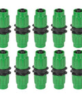 Must-Have All-In-One Garden Hose Repair Kit for 25 to 100 Ft Expandable Hoses Universal 3/8 Inch Connector Set in green plastic