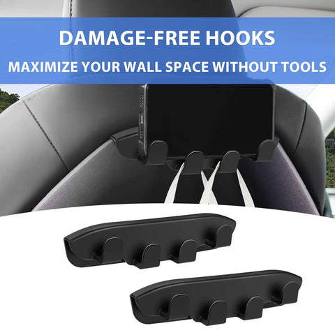 Must Have Tesla Model Y And Model 3 Center Console Organizer Kit with seat back hooks for easy storage solution
