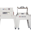 Heavy Duty Semi Automatic Shrink Wrap Tunnel Machine with control panel, designed for cans, bottles, and cartons.