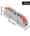 Rock Solid Sixty Piece Quick Connect Lever Wire Connector Kit Tool Free Insulated Butt Splice And Inline Terminals dimensions 39mm x 15mm x 9mm