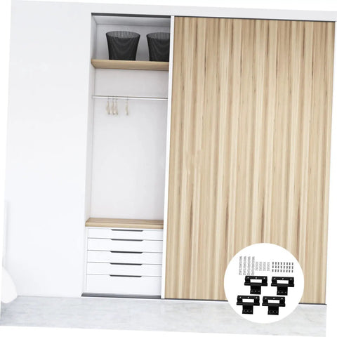 Sliding wardrobe with installation hardware, showcasing heavy duty aluminum window hinge casement hardware for home decor accessories