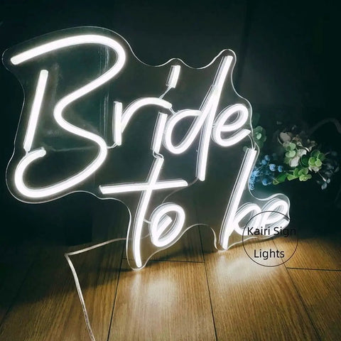Bride To Be Neon Sign Led Light For White Wedding Party Bar Wall Decor Bedroom Or Living Space With Soft Glow