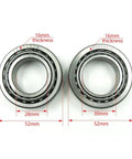 One Pair Motorcycle Triple Clamp Steering Stem Bearing Seal Kit With Tapered Roller Design dimensions and measurements shown