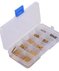 Dope Brass M2 Hex Spacers Standoffs Assortment Kit 120 Pcs Male Female Hardware Set For PC Build And Electronics DIY Includes Screws Nuts And Mounting Spacers For Motherboard PCB And Desktop Computers open organizer with brass standoffs, screws, nuts