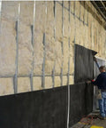 Premium Mass Loaded Vinyl Soundproofing Rolls Heavy Hitter Noise Blocking Barrier being installed on wall with insulation.