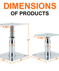 Heavy Duty Adjustable Support Jack Set For Decks And Floor Joists Two Pack Mini Screw Pedestals dimensions 3.28x4x4 inches