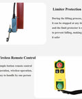Limiter protection and remote control for All Purpose Electric Scaffolding System For Indoors And Outdoors, Easy Assembly Lift 1.5m Reach