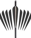 4 Inch Plastic Fletching Vanes For DIY Archery Arrows 50 Pack Black High Durability TPU Vane Set For Quick Smooth Flights