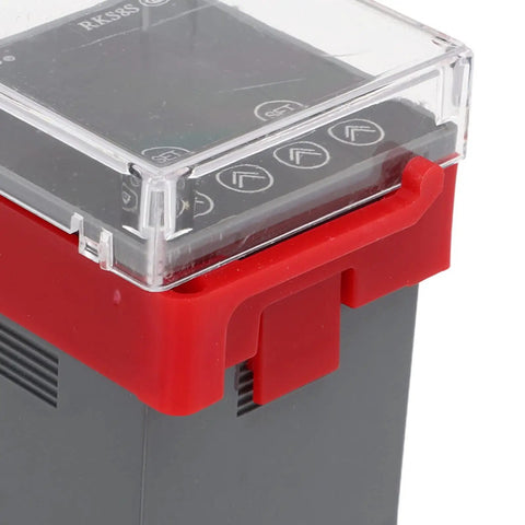 Close-up of Time Relay Delay Timer With LCD Display Pro Grade 3 Modes 0.01S 9999H Delay Range Rugged Industrial Automation Electrical Component With Flame Retardant Housing AC110V Copper Galvanized Alloy Pins