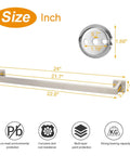 Built To Last Heavy Duty Wall Mounted Towel Rack With Square Base And Thick SUS304 Stainless Steel Towel Bar, dimensions diagram