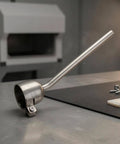 Heavy Duty Stainless Steel Torch Nozzle Adapter With 35mm Connection For Repair And Fabrication Pro Grade Air Nozzle Attachment For Workshops Fixed Point Nozzle Replacement Tip, shown on a workshop table.