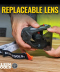Hands adjusting Tinted Safety Goggles With Anti Fog Lens For Pro Grade Eye Protection, Scratch Resistant UV Shield.