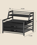 4 Tier Coffee Syrup Rack Organizer With Room For 8 Syrup Bottles And 84 Coffee Pods Perfect Countertop Bar Station Black