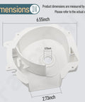 Smooth Sailin Fridge Ice Crusher Housing Replacement Part Works Perfect With Frigidaire Electrolux Kenmore dimensions showing 6.55x2.73 inches.